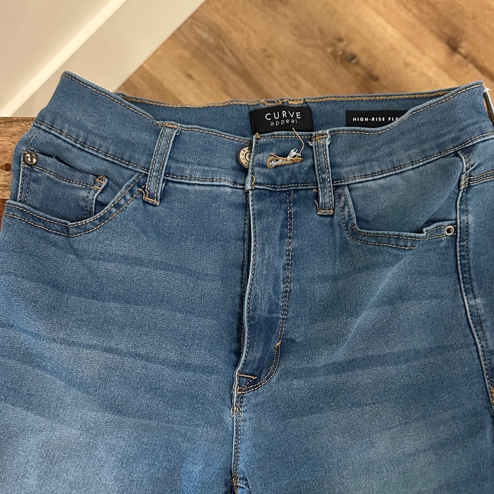 Curve Appeal high rise flair jeans